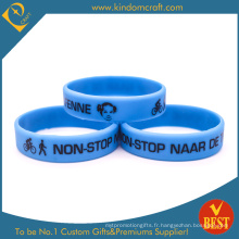 Grossiste en couleur imprimé logo bracelet en silicone